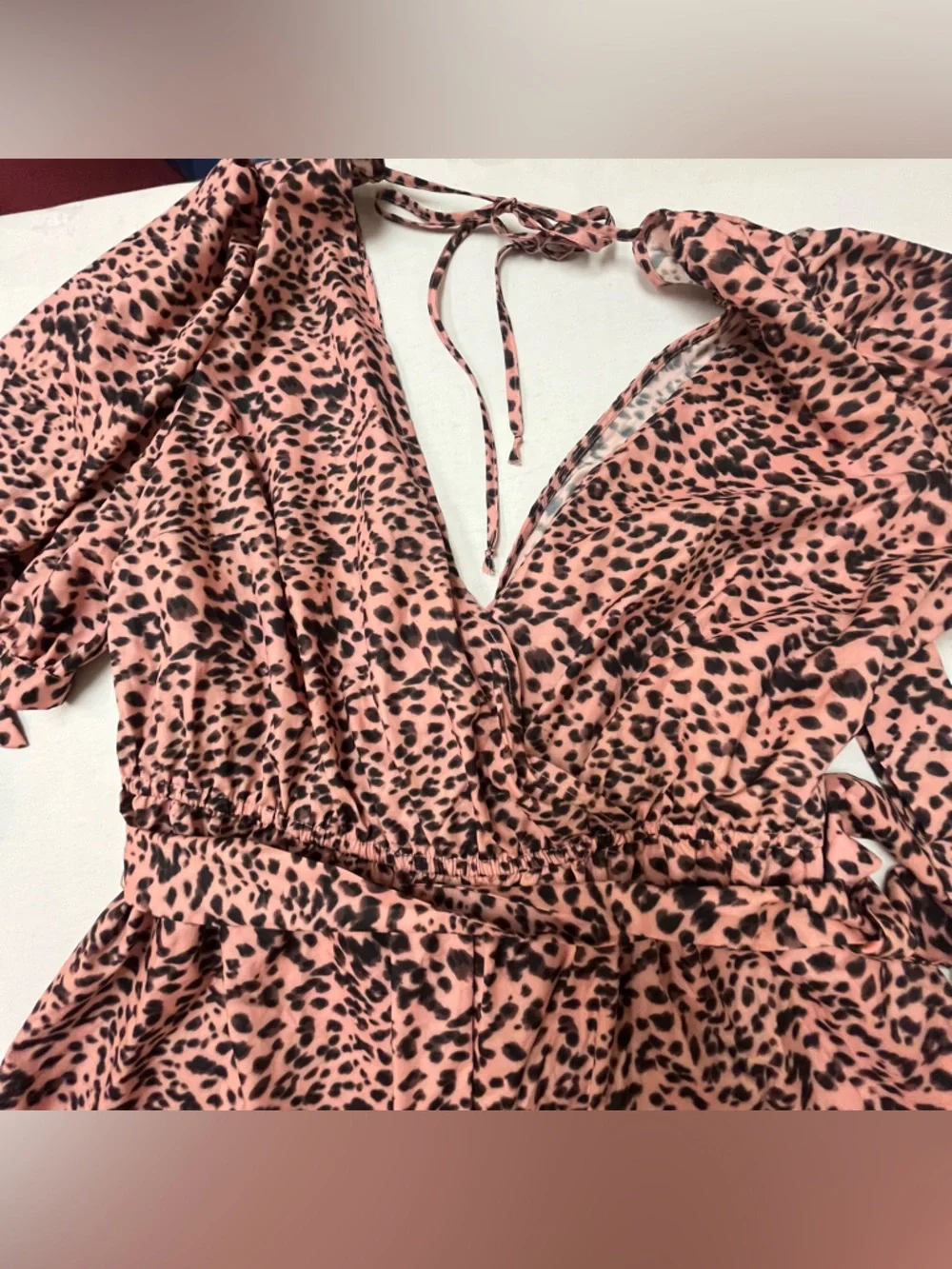 Leopard Print Wrap Romper xl fashion nova - Picture 6 of 8